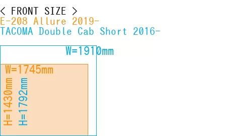 #E-208 Allure 2019- + TACOMA Double Cab Short 2016-